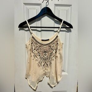 Abercrombie & Fitch Cream Embroidered Camisole
